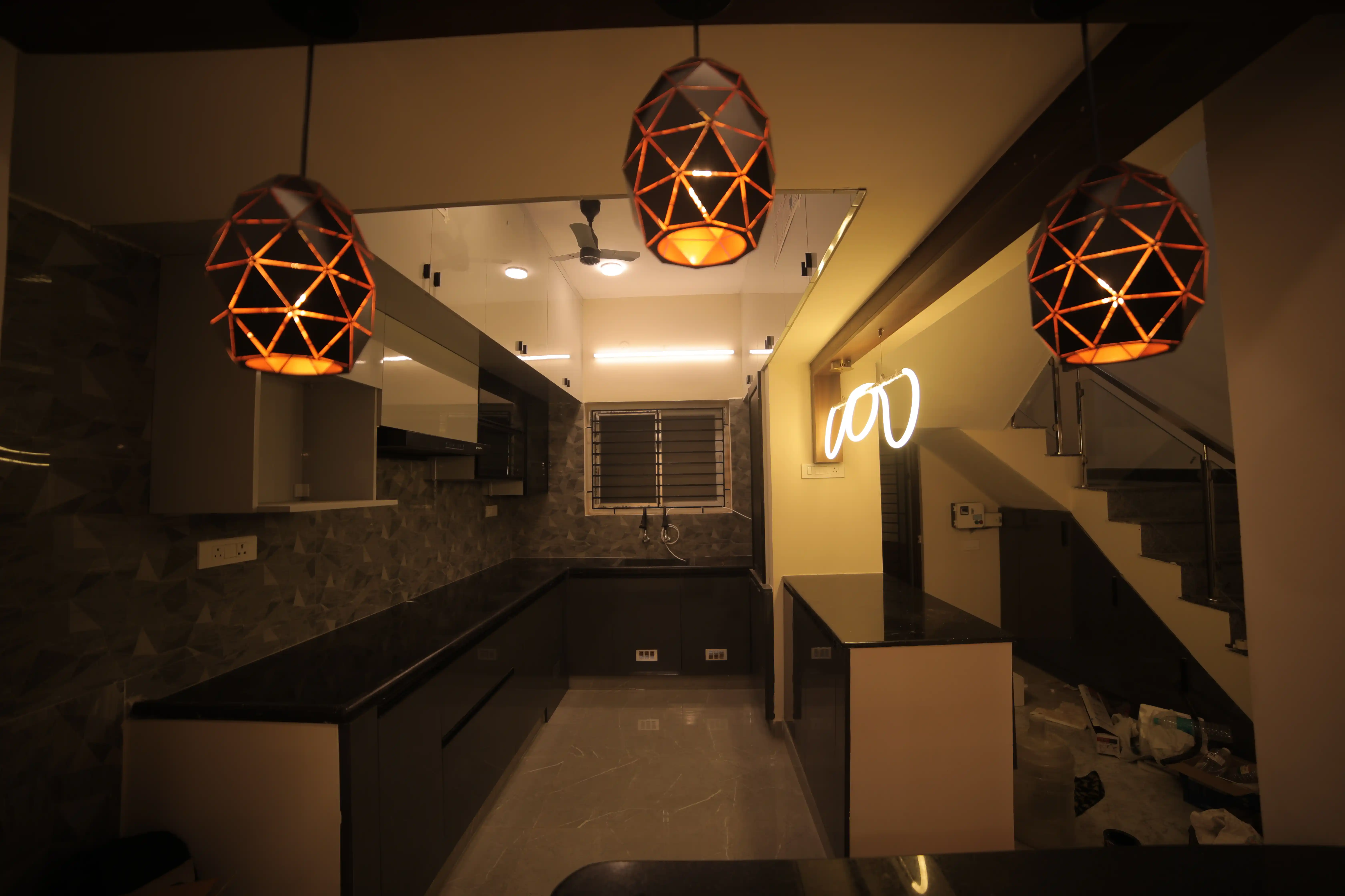 Kitchen interior storage detail